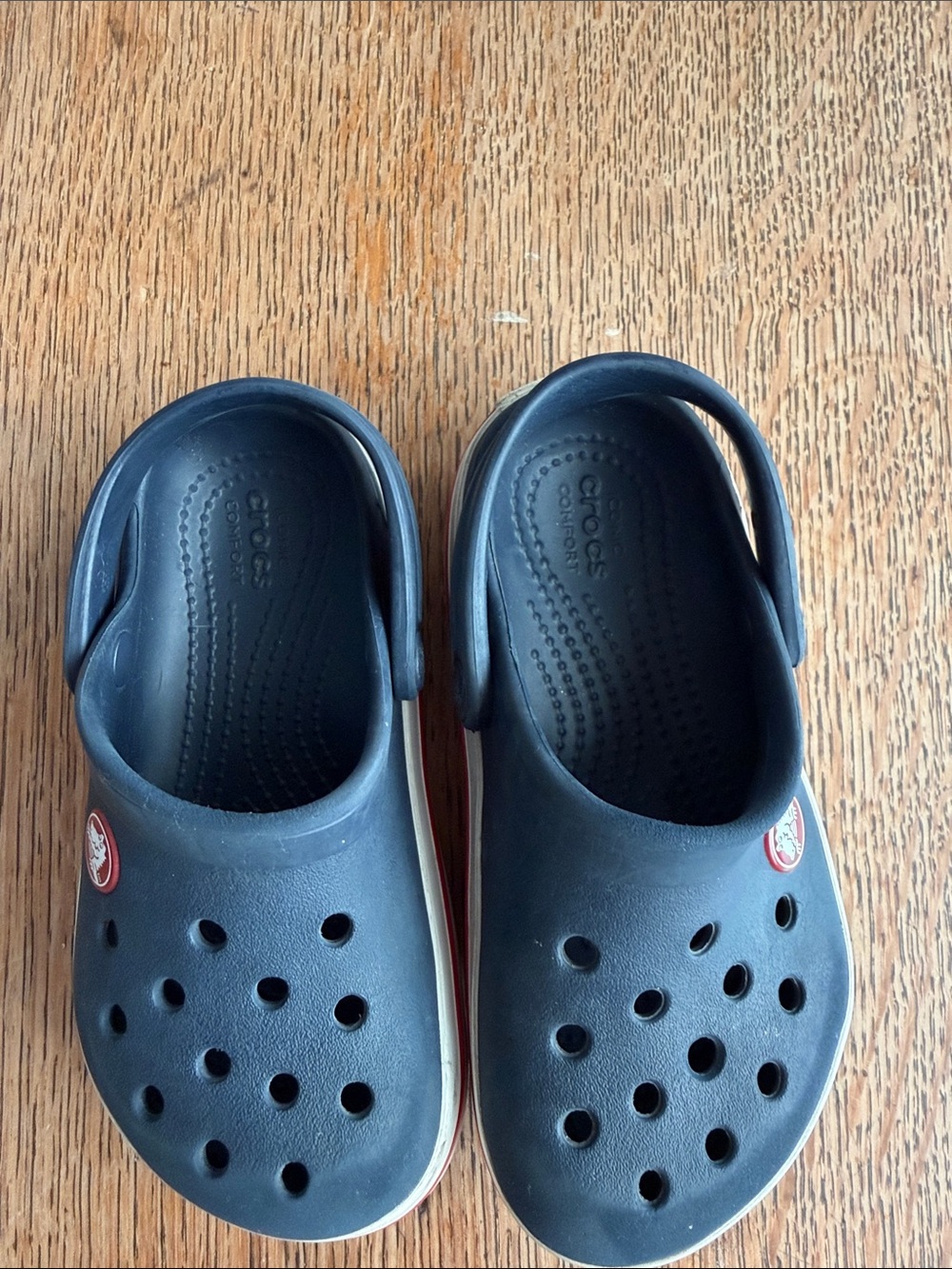CROCS Kids Navy and White Clog